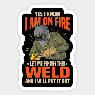 Funny Lit Operator Welder Welding Humor Gift Idea Sticker